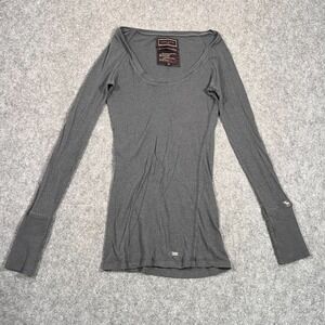 Abercrombie & Fitch Ezra Fitch Charcoal Gray Long Sleeve Top Women's Size Small